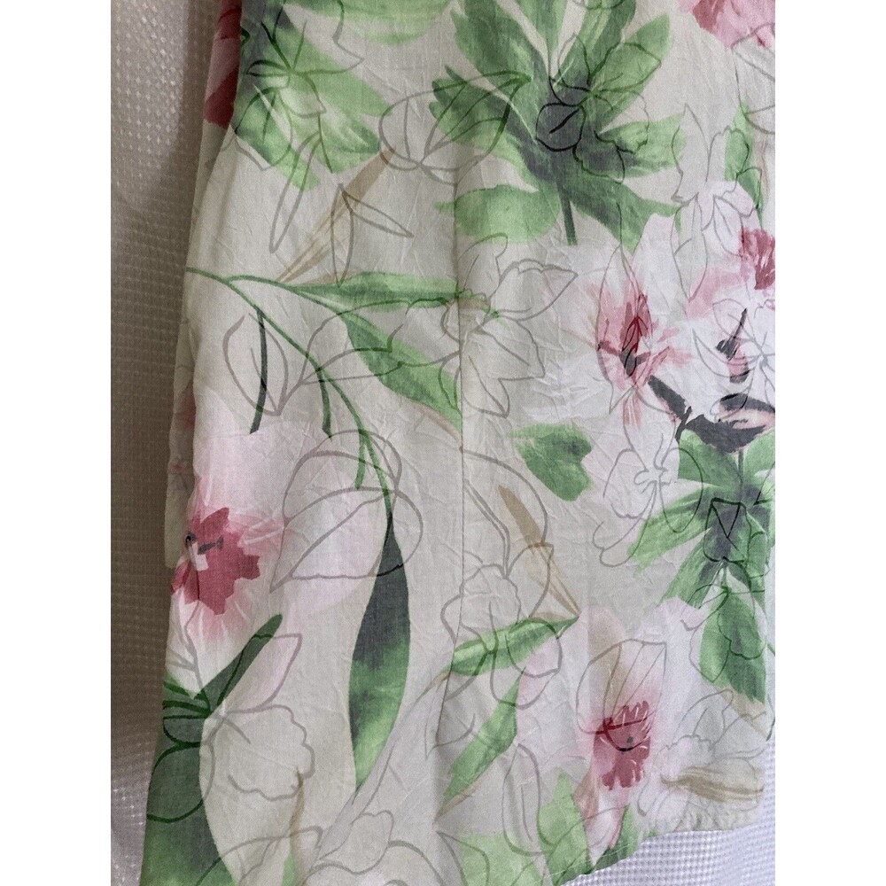 Kim Rodgers Women’s White Floral Button Up Blouse Work Casual Size 12 Petite - Picture 5 of 6